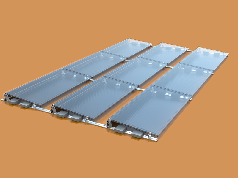 Quick Mounting Rack Ballasted Solar Mounting System for Flat concrete Roof