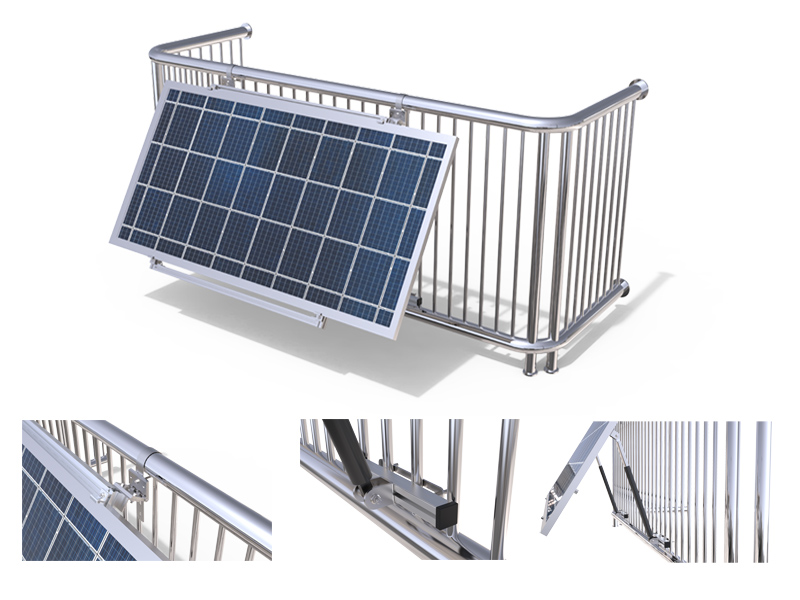 New Design Solar Balcony Wall Bracket Solar Racking System Panel Mounting Solar Mounting System