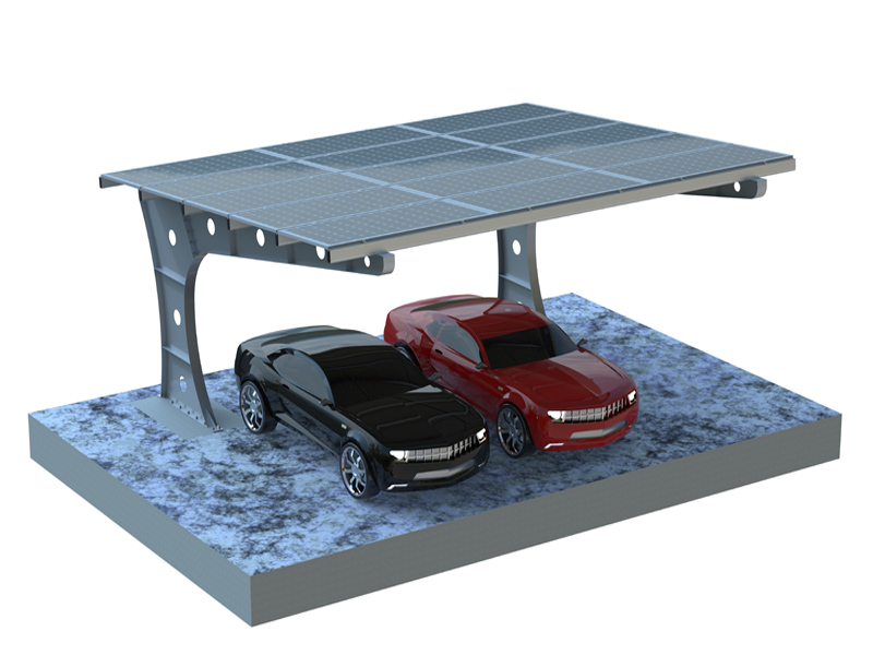 Cantilever Carbon Steel Waterproof Solar Energy Carport Mounting System