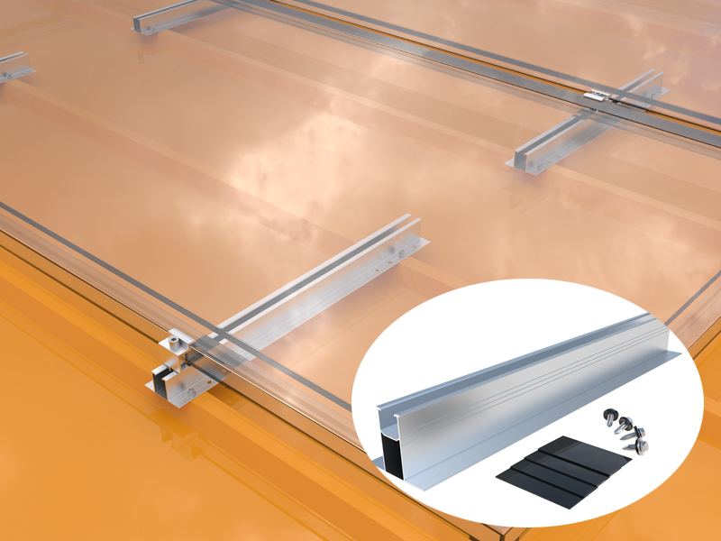 PV Mounting System Roof Solar Panel Bracket Support Structures Mini Rails